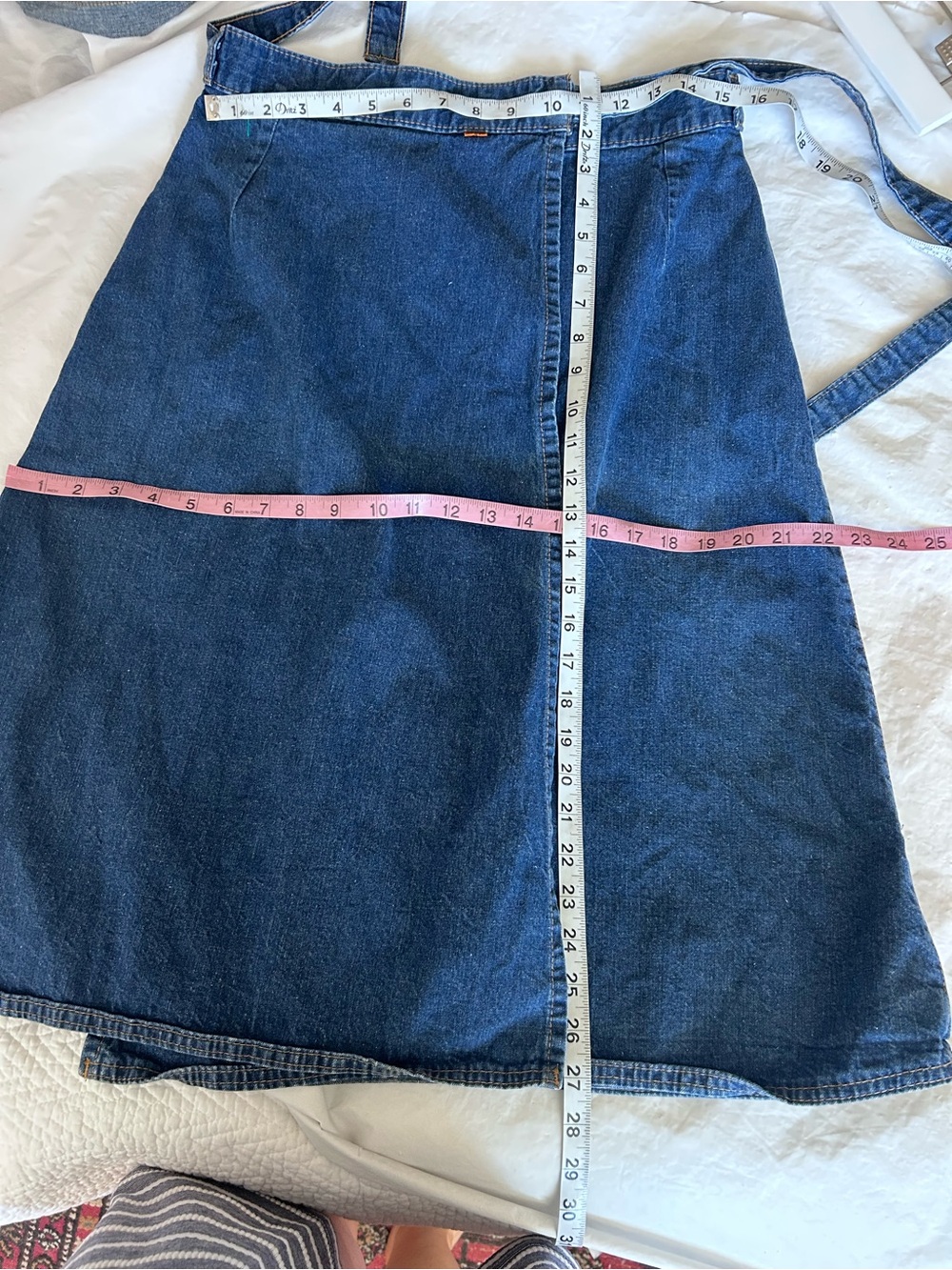 Levi’s Vintage 1970s Orange Tab Wrap A-Line Denim Midi Skirt Rare - Picture 14 of 14